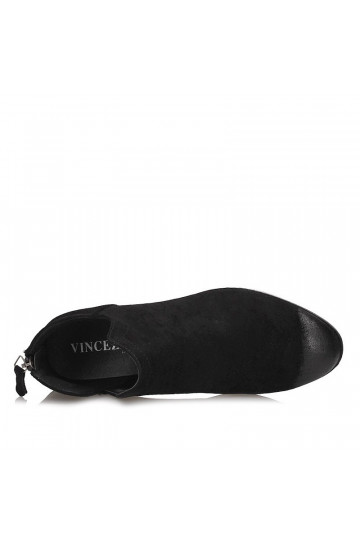 Bottines Chelsea en daim noires Vinceza 2