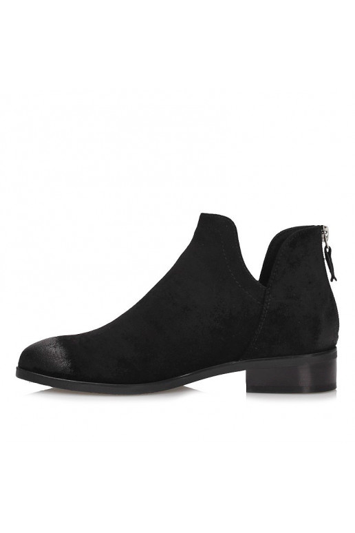 Bottines Chelsea en daim noires Vinceza