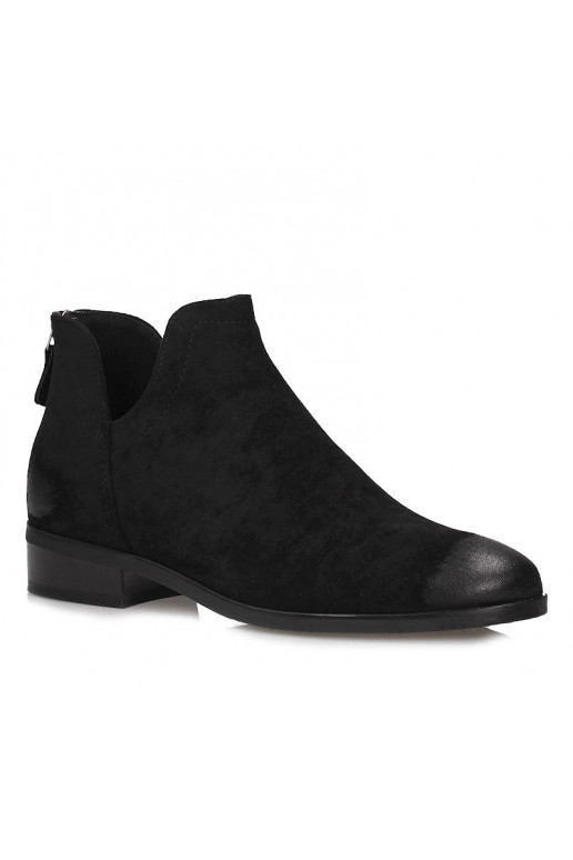Bottines Chelsea en daim noires Vinceza