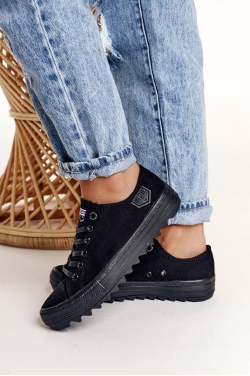 Chaussures femme à semelles larges BIG STAR couleur noir