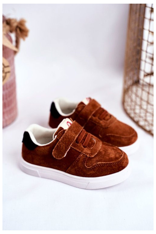 Chaussures décontractées pour enfants de couleur marron