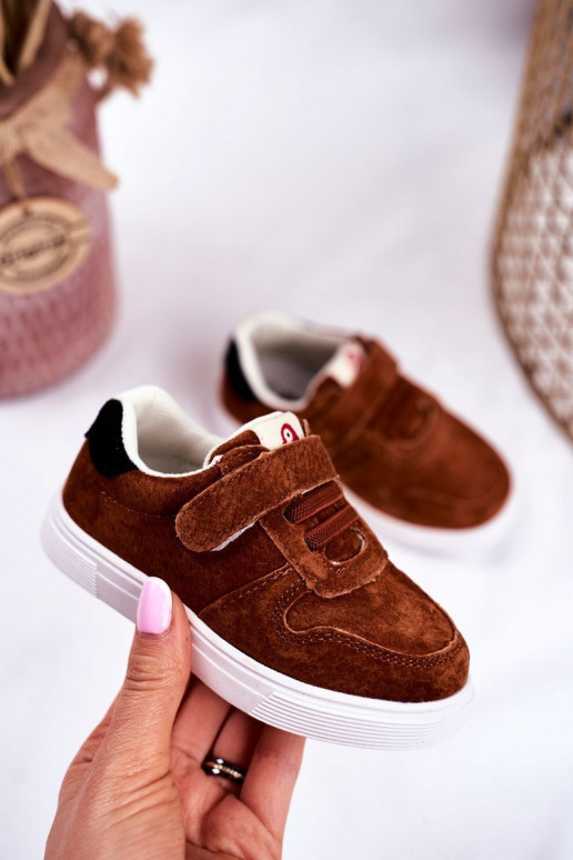 Chaussures décontractées pour enfants de couleur marron