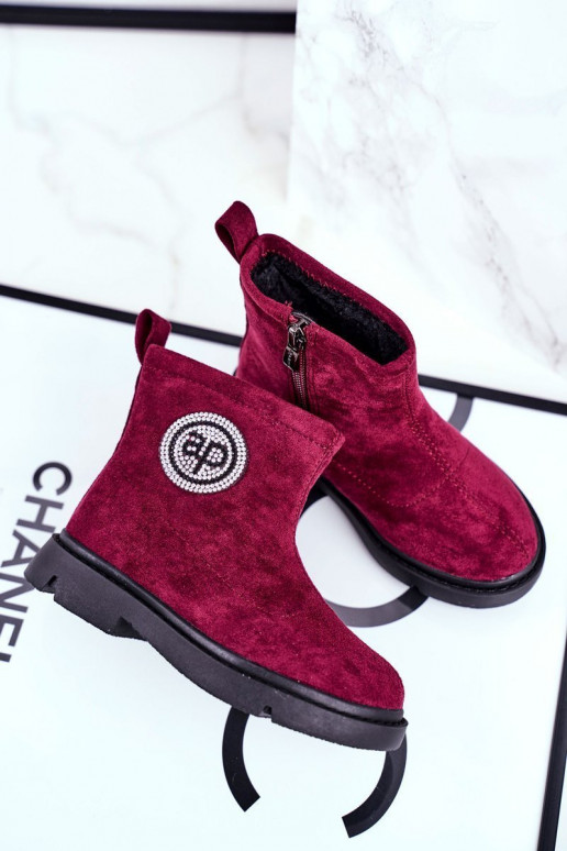 Bottes pour enfants de couleur bordeaux Bottes pour enfants de couleur bordeaux