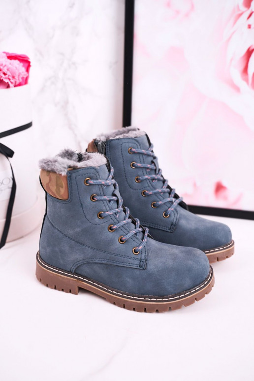 Bottes chaudes pour enfants, bleues Bottes chaudes pour enfants, bleues