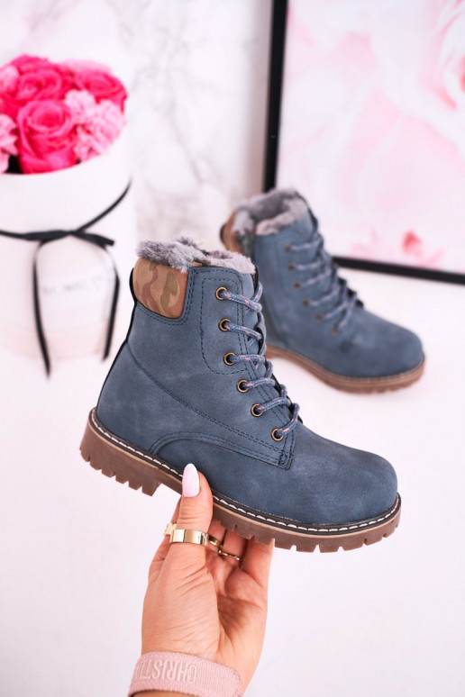 Bottes chaudes pour enfants, bleues Bottes chaudes pour enfants, bleues
