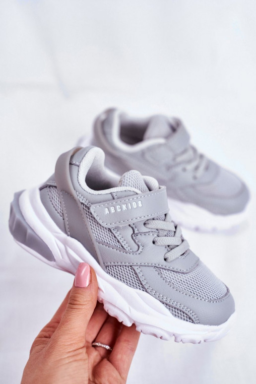 Baskets pour enfants en gris ABCKIDS Baskets pour enfants en gris ABCKIDS