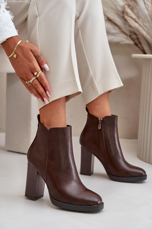 réchauffer Bottes pour femmes Eko Peau marron foncé Teresine