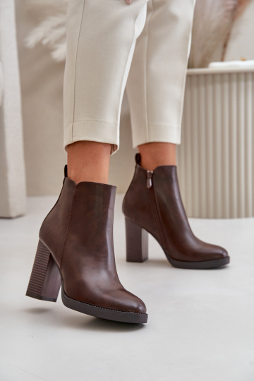 réchauffer Bottes pour femmes Eko Peau marron foncé Teresine 2