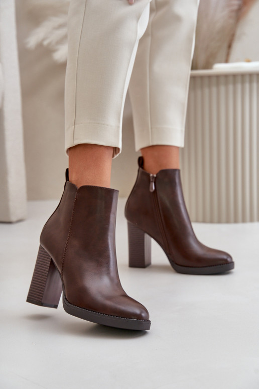 réchauffer Bottes pour femmes Eko Peau marron foncé Teresine