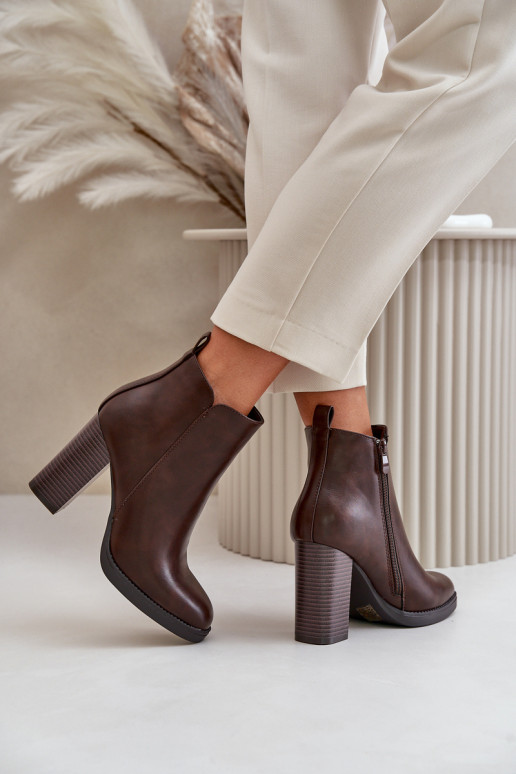 réchauffer Bottes pour femmes Eko Peau marron foncé Teresine