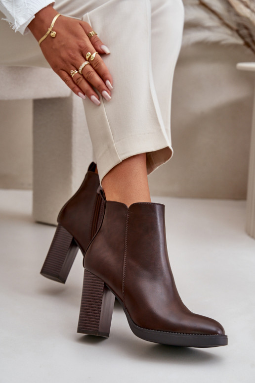 réchauffer Bottes pour femmes Eko Peau marron foncé Teresine