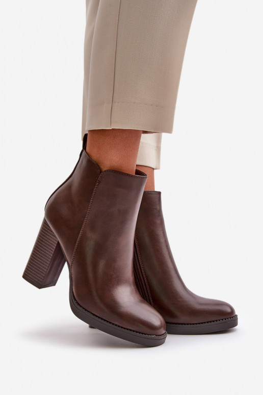 réchauffer Bottes pour femmes Eko Peau marron foncé Teresine