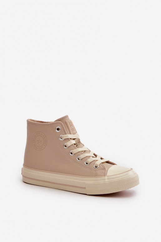 Chaussures de loisirs réchauffer en cuir écologique beige Big Star OO274934 Chaussures de loisirs réchauffer en cuir écologique beige Big Star OO274934