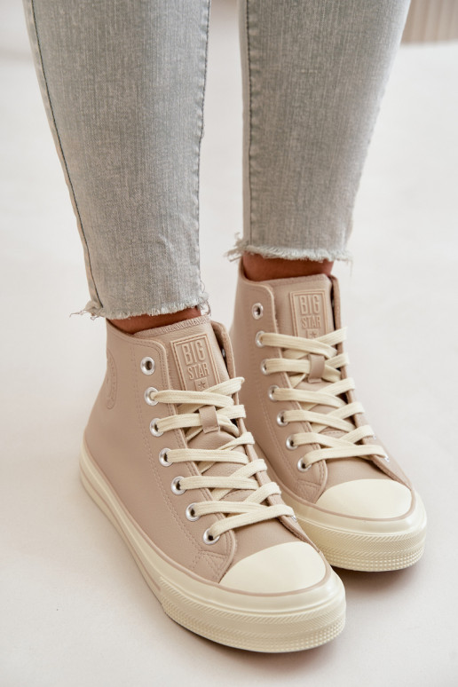 Chaussures de loisirs réchauffer en cuir écologique beige Big Star OO274934 Chaussures de loisirs réchauffer en cuir écologique beige Big Star OO274934