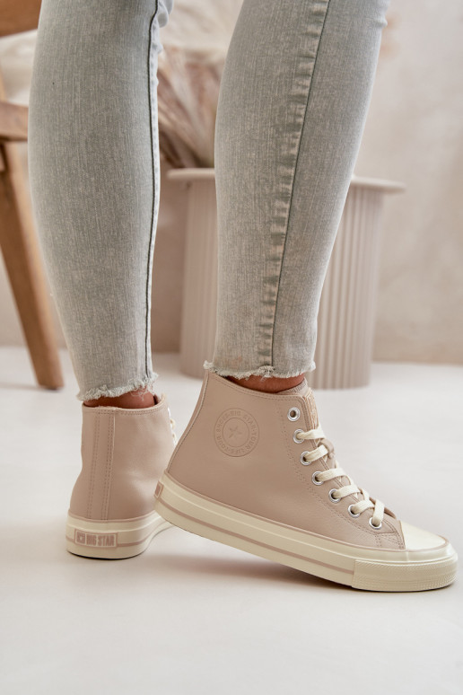 Chaussures de loisirs réchauffer en cuir écologique beige Big Star OO274934 Chaussures de loisirs réchauffer en cuir écologique beige Big Star OO274934