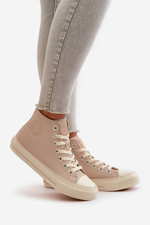 Chaussures de loisirs réchauffer en cuir écologique beige Big Star OO274934 Chaussures de loisirs réchauffer en cuir écologique beige Big Star OO274934