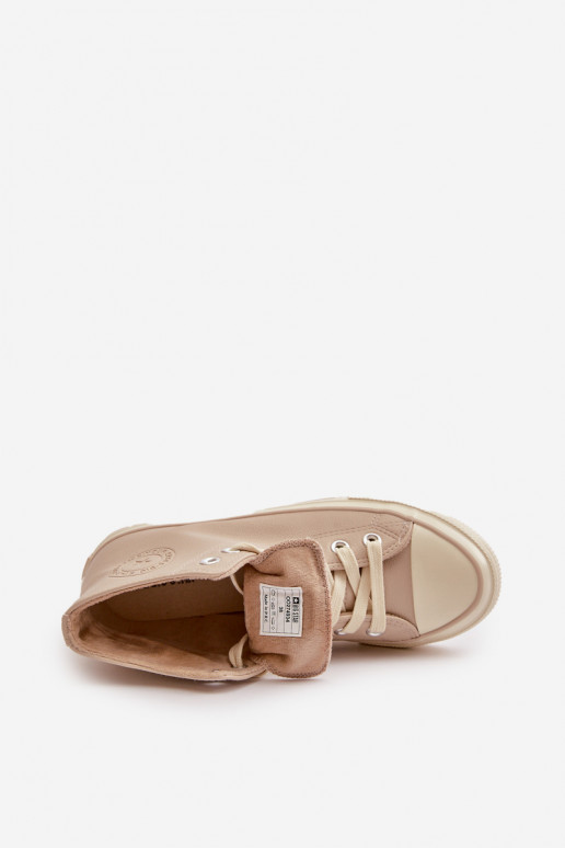 Chaussures de loisirs réchauffer en cuir écologique beige Big Star OO274934 Chaussures de loisirs réchauffer en cuir écologique beige Big Star OO274934