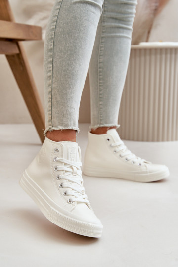 Chaussures de loisirs réchauffer en cuir écologique couleur blanche Big Star OO274932 2