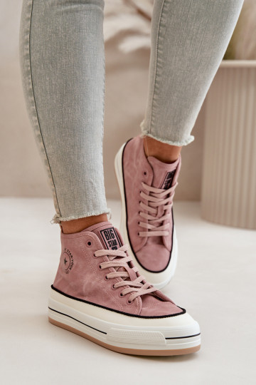 réchauffer Chaussures de loisirs avec une plateforme Eko Peau Big Star OO274068 couleur rose 2