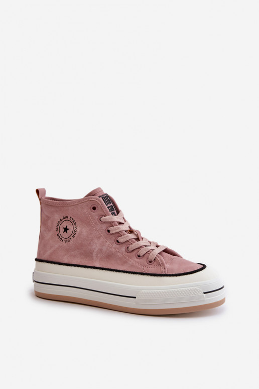 réchauffer Chaussures de loisirs avec une plateforme Eko Peau Big Star OO274068 couleur rose