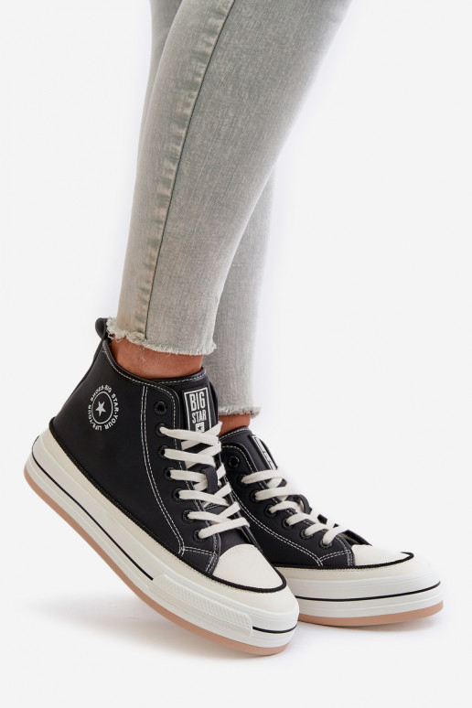 réchauffer Chaussures de loisirs avec une plateforme Eko Peau Big Star OO274062 couleur noire