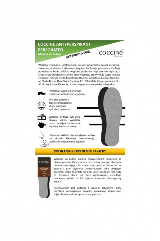 Semelles Coccine au charbon actif