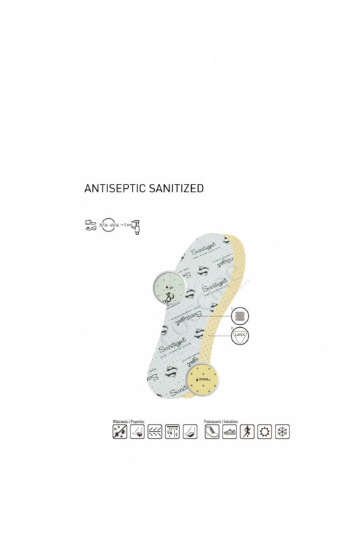 Semelles antibactériennes Coccine Sanitized Antiseptique