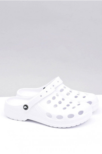 pour homme Pantoufles sandales couleur blanc
