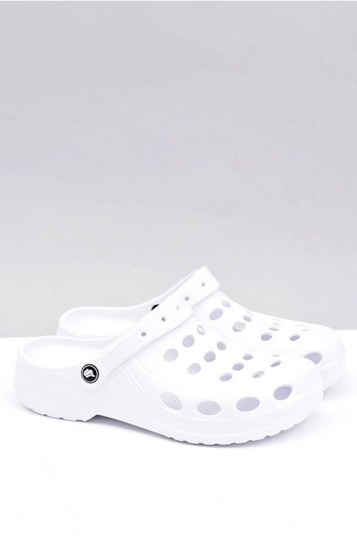 pour homme Pantoufles sandales couleur blanc