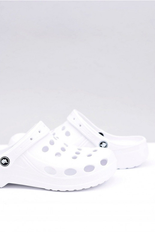 pour homme Pantoufles sandales couleur blanc