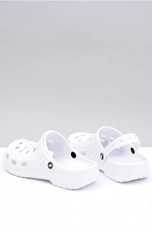 pour homme Pantoufles sandales couleur blanc