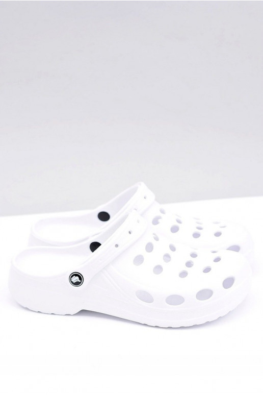 pour homme Pantoufles sandales couleur blanc