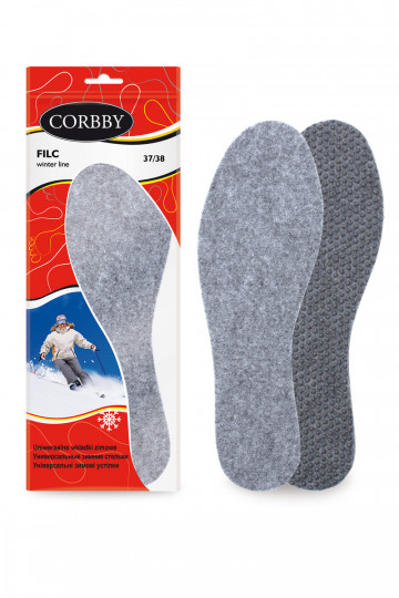 Corby FILC | Semelles intérieures antidérapantes et chauffantes en feutre