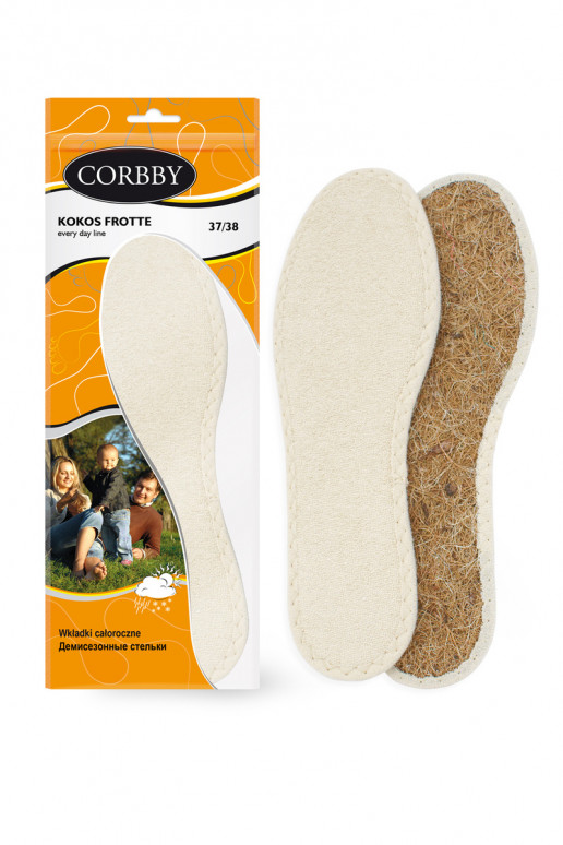 Corbby KOKOS FROTTE Semelles intérieures de chaussures toutes saisons