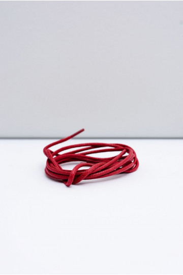 Lacets fins cirés Corbby rouge