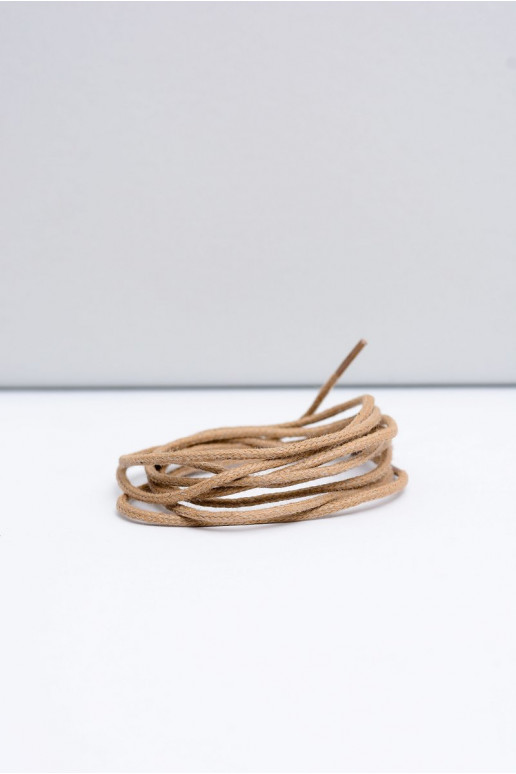 Lacets fins cirés Corbby beige