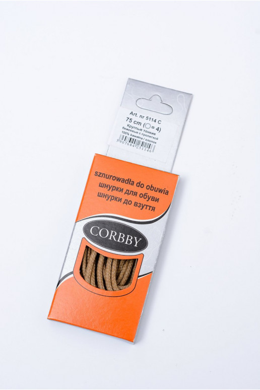 Lacets fins cirés Corbby beige