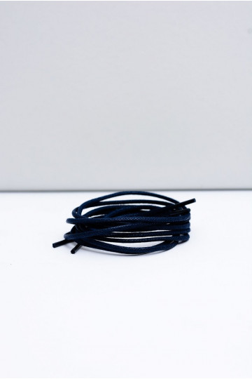 Lacets fins cirés Corbby Navy