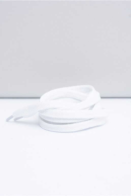 Lacets plats Corbby blancs