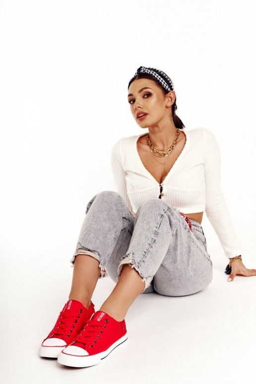 Chaussures plates modèle classique Big Star DD274339 couleur rouge