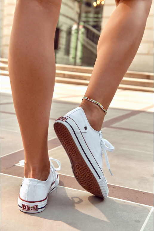 Chaussures plates modèle classique Big Star DD274336 couleur blanc Chaussures plates modèle classique Big Star DD274336 couleur blanc