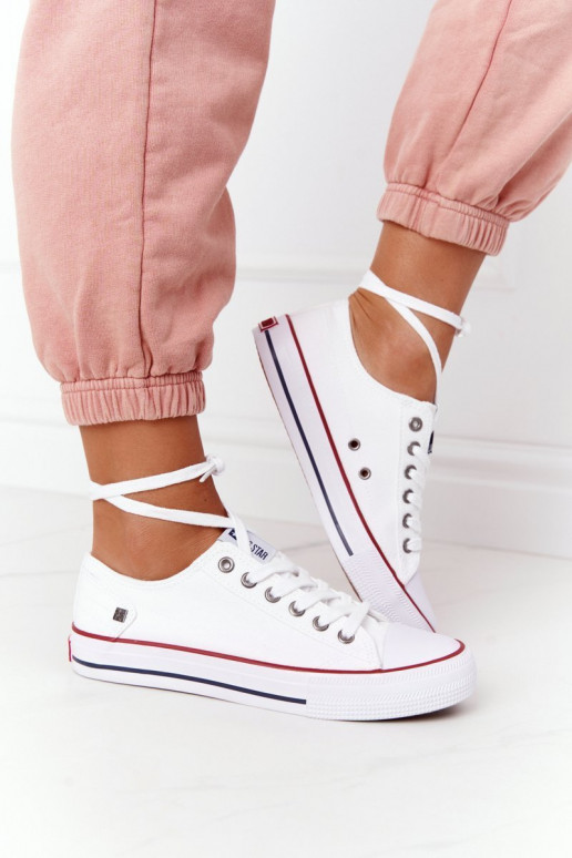 Chaussures plates modèle classique Big Star DD274336 couleur blanc Chaussures plates modèle classique Big Star DD274336 couleur blanc