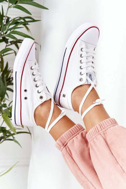 Chaussures plates modèle classique Big Star DD274336 couleur blanc Chaussures plates modèle classique Big Star DD274336 couleur blanc