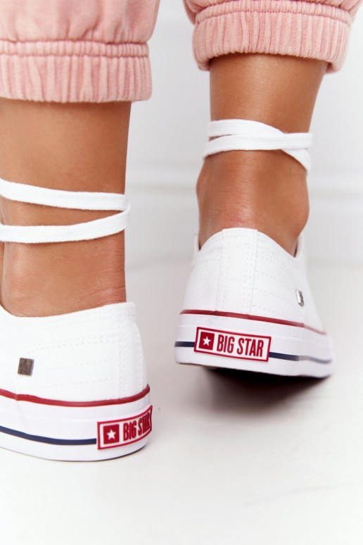 Chaussures plates modèle classique Big Star DD274336 couleur blanc Chaussures plates modèle classique Big Star DD274336 couleur blanc