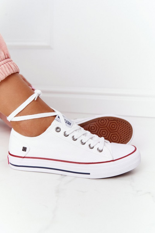 Chaussures plates modèle classique Big Star DD274336 couleur blanc Chaussures plates modèle classique Big Star DD274336 couleur blanc