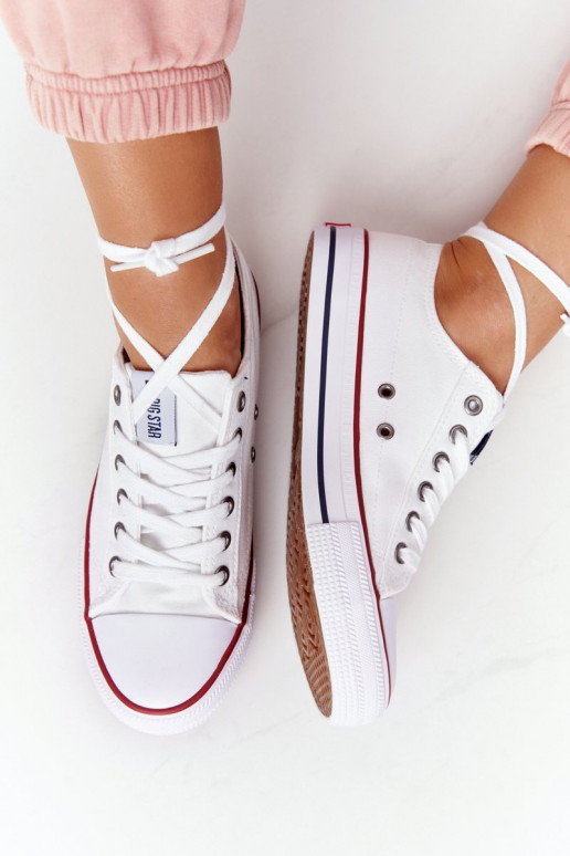 Chaussures plates modèle classique Big Star DD274336 couleur blanc