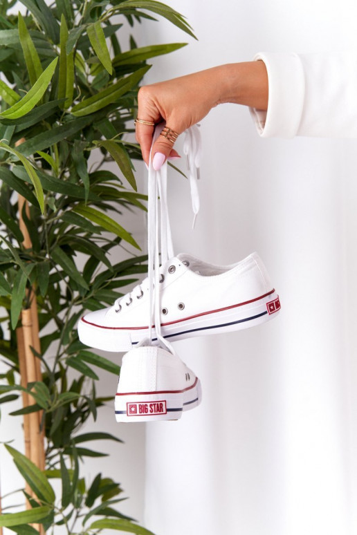 Chaussures plates modèle classique Big Star DD274336 couleur blanc Chaussures plates modèle classique Big Star DD274336 couleur blanc