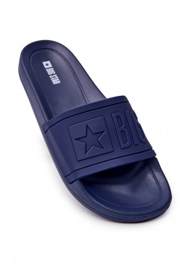 Chaussons pour hommes Big Star Rubber couleur bleu foncé DD174688