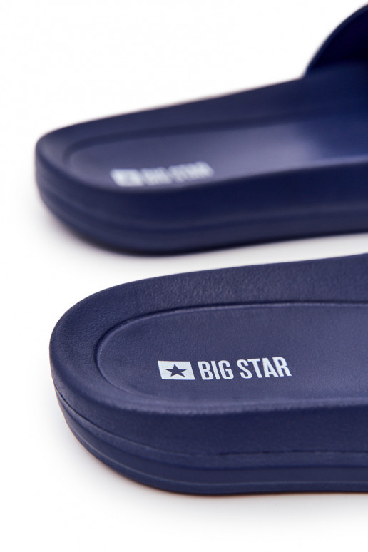 Chaussons pour hommes Big Star Rubber couleur bleu foncé DD174688