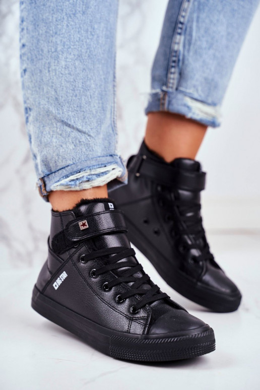 Chaussures de loisirs chauffantes en cuir BIG STAR V274542FIN couleur noir Chaussures de loisirs chauffantes en cuir BIG STAR V274542FIN couleur noir